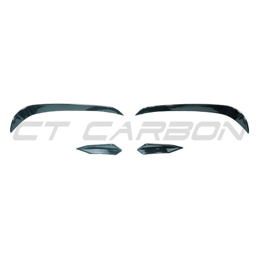 VOLKSWAGEN GOLF R MK7 2013-2017 GLOSS BLACK CANARDS-Accessories-BLAK BY CT-CT Carbon - High-quality carbon fiber and gloss black aerodynamic parts for premium sports and luxury vehicles.