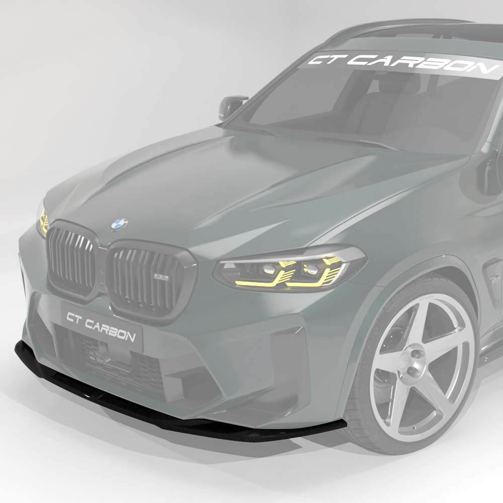 BMW F97 X3M & F98 X4M 2021-2024 (LCI) CARBON FIBRE SPLITTER - CT DESIGN