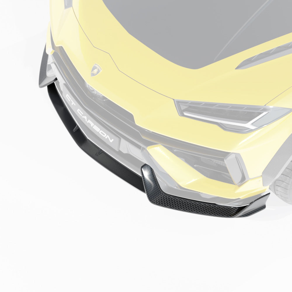LAMBORGHINI URUS PERFORMANTE CARBON FIBRE SPLITTER - CT DESIGN-Splitter-CT CARBON-CT Carbon - High-quality carbon fiber and gloss black aerodynamic parts for premium sports and luxury vehicles.