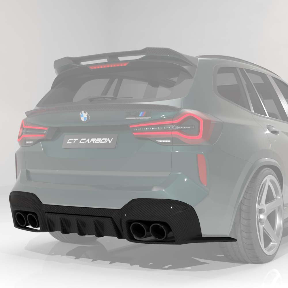 BMW F97 X3M 2021-2024 (LCI) CARBON FIBRE DIFFUSER - CT DESIGN