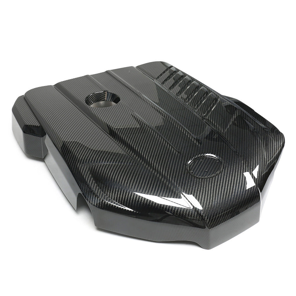 TOYOTA SUPRA A90 3.0T B58 CARBON FIBRE ENGINE COVER-Accessories-CT CARBON-CT Carbon - High-quality carbon fiber and gloss black aerodynamic parts for premium sports and luxury vehicles.