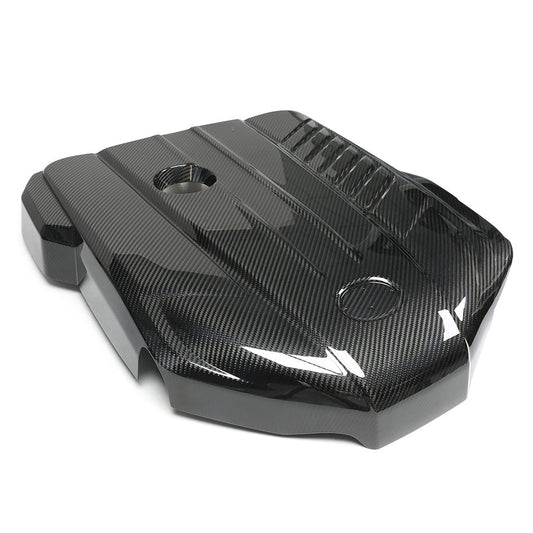 TOYOTA SUPRA A90 3.0T B58 CARBON FIBRE ENGINE COVER-Accessories-CT CARBON-CT Carbon - High-quality carbon fiber and gloss black aerodynamic parts for premium sports and luxury vehicles.