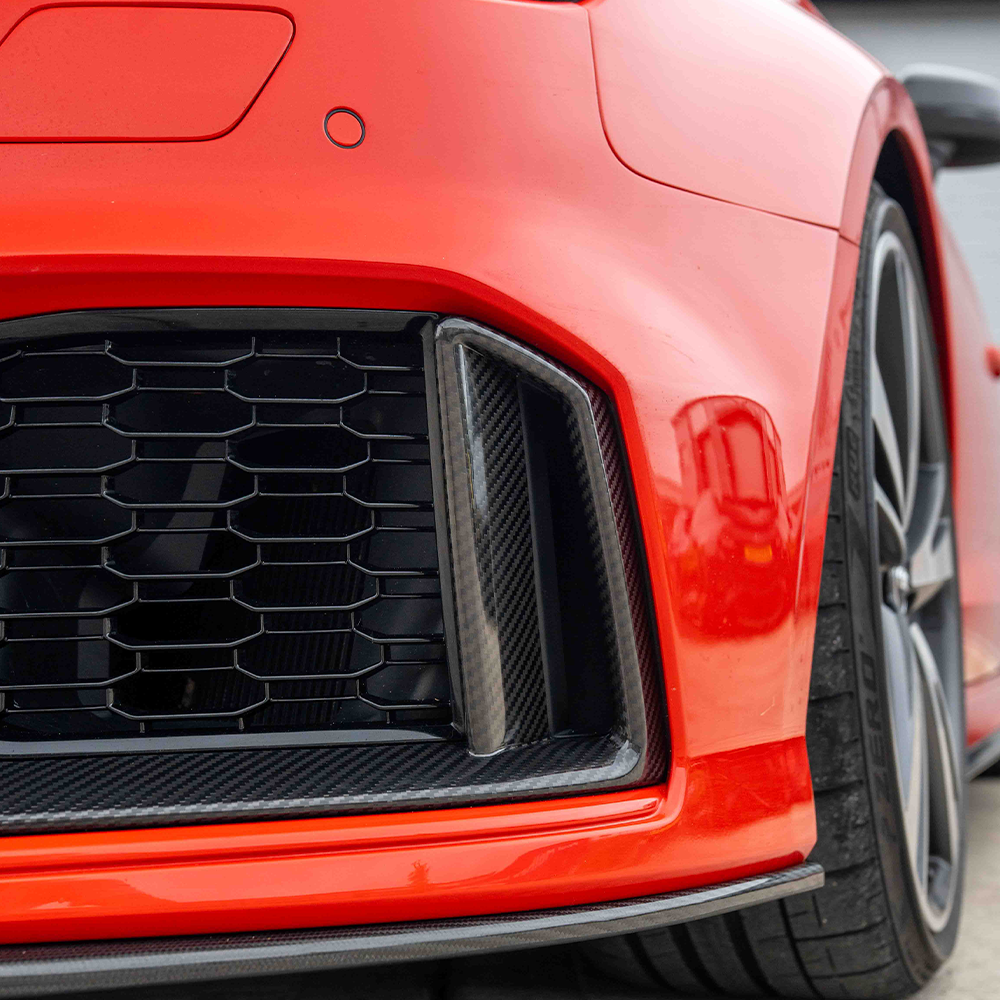 AUDI RS3 8V FACELIFT CARBON FIBRE BUMPER TRIM-Accessories-CT CARBON-CT Carbon - High-quality carbon fiber and gloss black aerodynamic parts for premium sports and luxury vehicles.