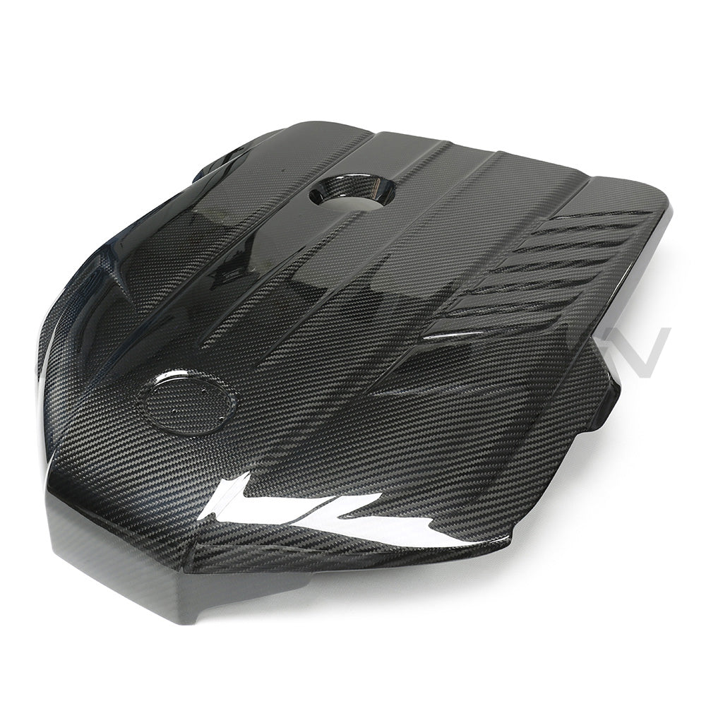 TOYOTA SUPRA A90 3.0T B58 CARBON FIBRE ENGINE COVER-Accessories-CT CARBON-CT Carbon - High-quality carbon fiber and gloss black aerodynamic parts for premium sports and luxury vehicles.