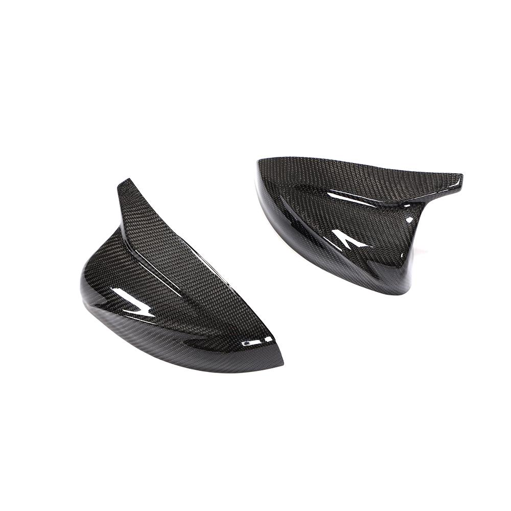AUDI A3 S3 RS3 8V CARBON FIBRE MIRROR COVERS V2 - WITHOUT LANE ASSIST-Accessories-CT CARBON-CT Carbon - High-quality carbon fiber and gloss black aerodynamic parts for premium sports and luxury vehicles.