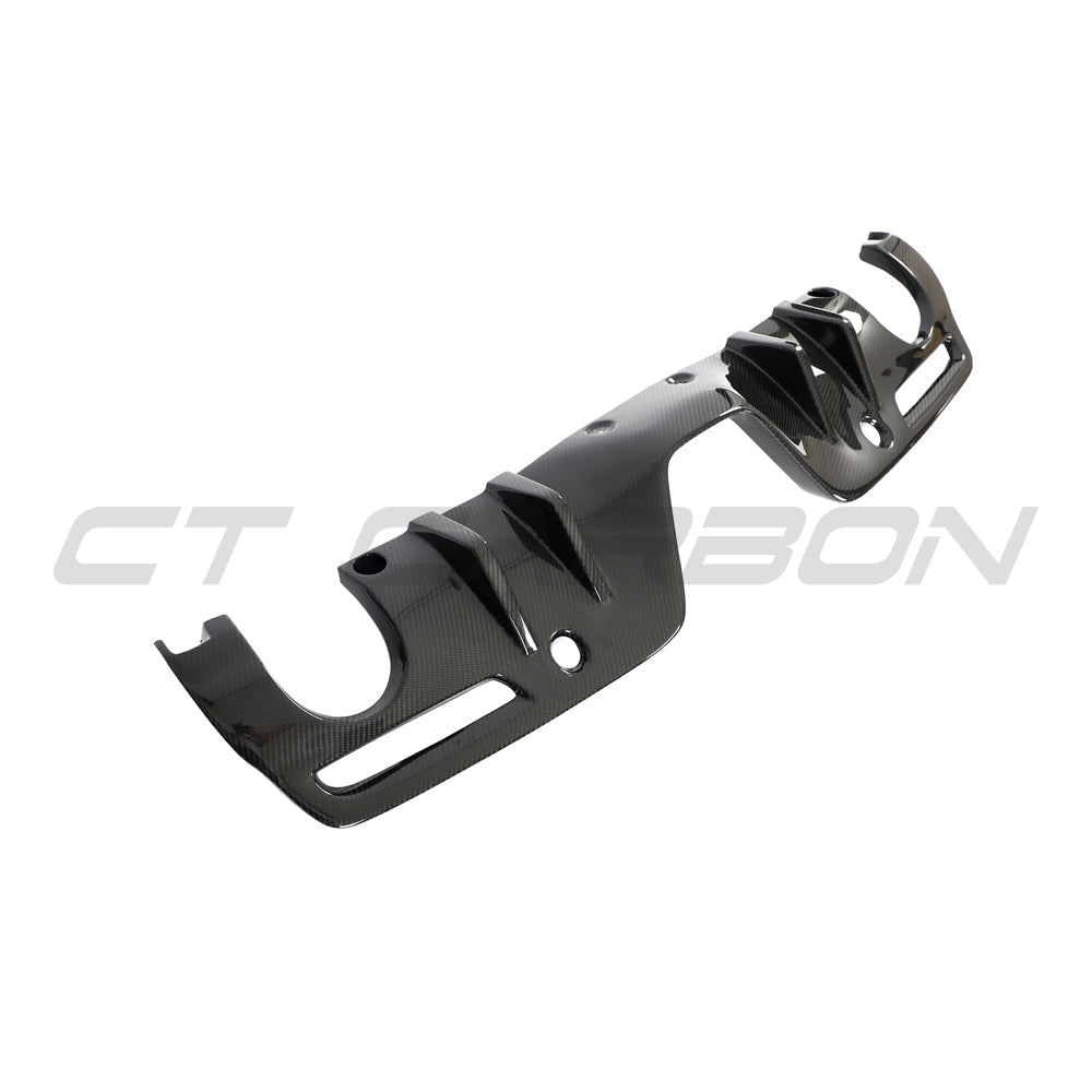 TOYOTA SUPRA 2019+ A90 CARBON FIBRE DIFFUSER ADD ON-Diffuser-CT CARBON-CT Carbon - High-quality carbon fiber and gloss black aerodynamic parts for premium sports and luxury vehicles.