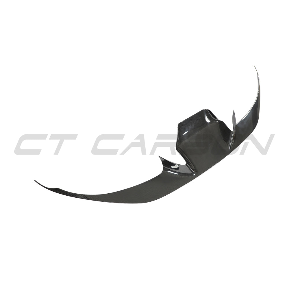FERRARI F8 2019-2023 FRONT BUMPER CARBON FIBRE TRIM-Splitter-CT CARBON-CT Carbon - High-quality carbon fiber and gloss black aerodynamic parts for premium sports and luxury vehicles.