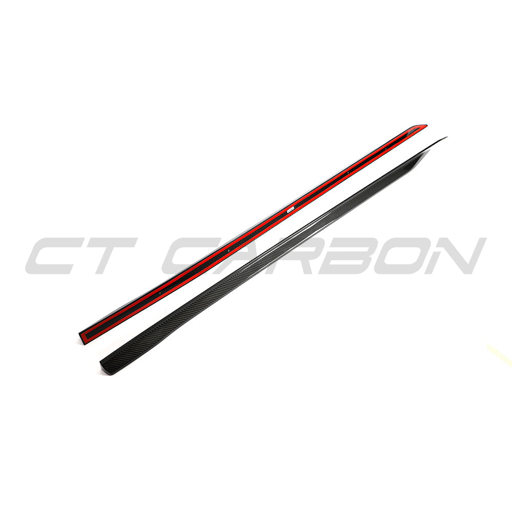 BMW 5 SERIES G60/G61 2024+ CARBON FIBRE SIDE SKIRTS-Side Skirts-CT CARBON-CT Carbon - High-quality carbon fiber and gloss black aerodynamic parts for premium sports and luxury vehicles.