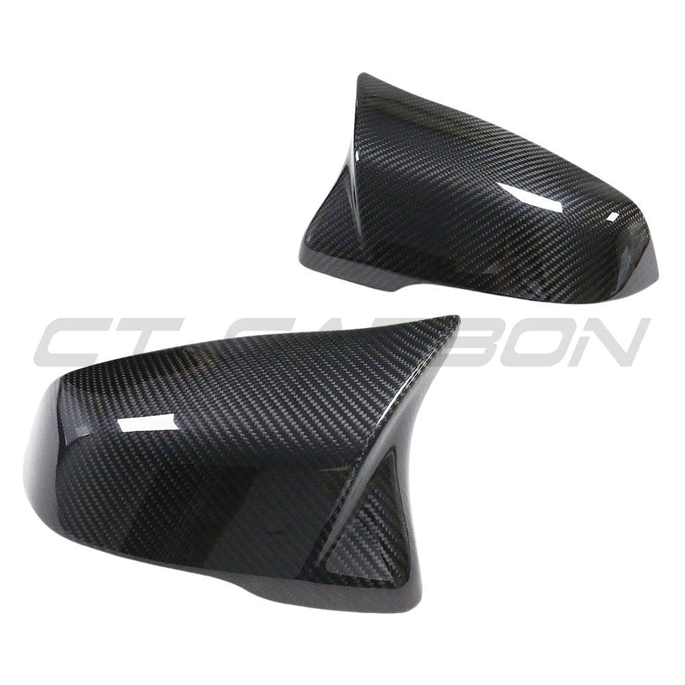 TOYOTA SUPRA A90 CARBON FIBRE MIRRORS - M-STYLE-Accessories-CT CARBON-CT Carbon - High-quality carbon fiber and gloss black aerodynamic parts for premium sports and luxury vehicles.