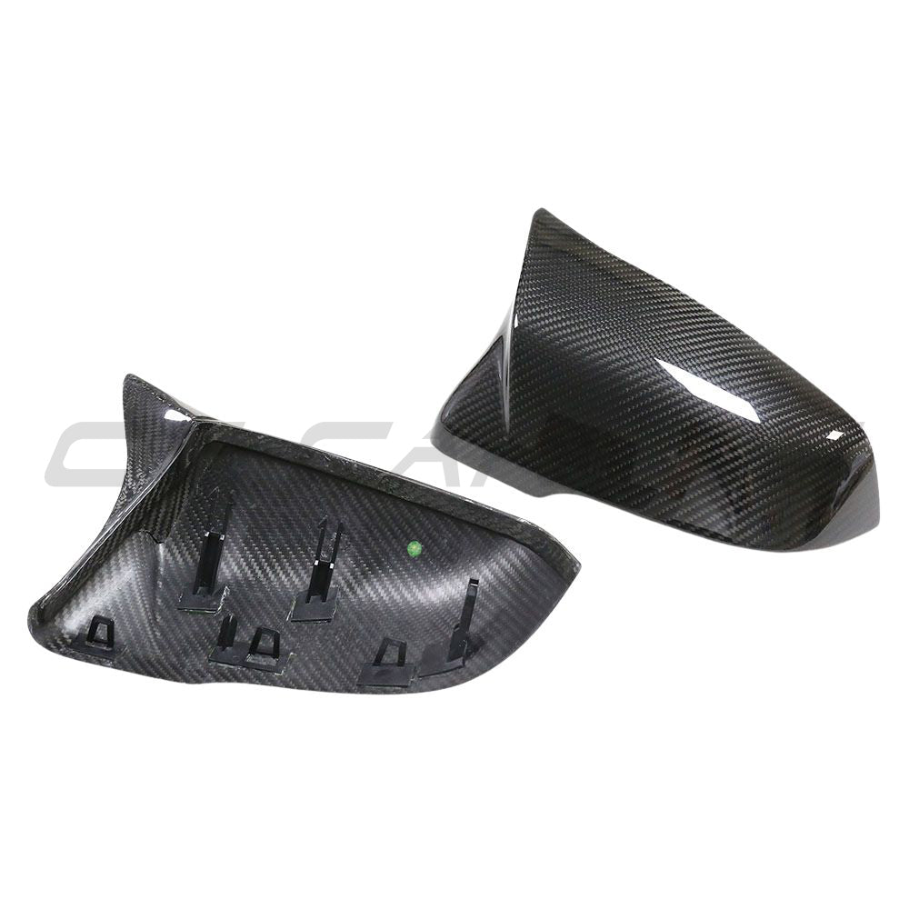 TOYOTA SUPRA A90 CARBON FIBRE MIRRORS - M-STYLE-Accessories-CT CARBON-CT Carbon - High-quality carbon fiber and gloss black aerodynamic parts for premium sports and luxury vehicles.