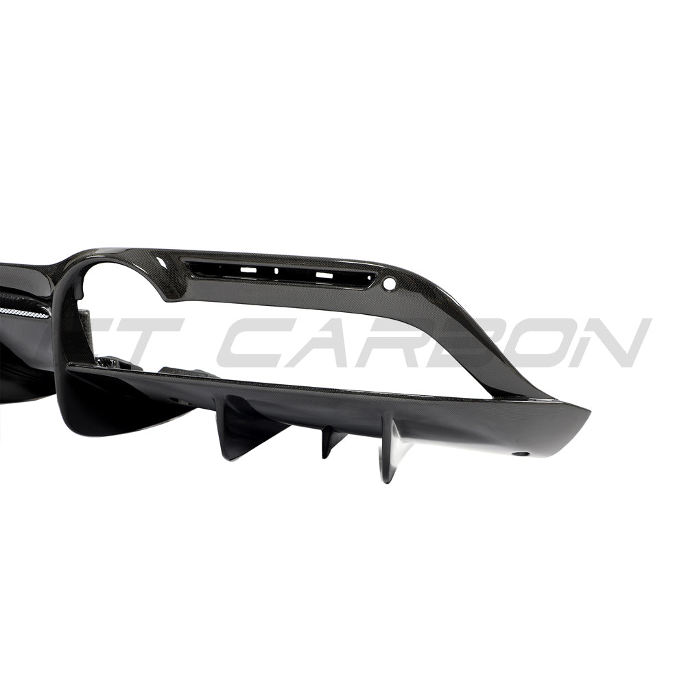 FERRARI F8 2019-2023 CARBON FIBRE DIFFUSER-Diffuser-CT CARBON-CT Carbon - High-quality carbon fiber and gloss black aerodynamic parts for premium sports and luxury vehicles.