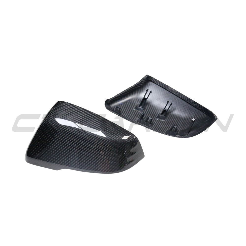 TOYOTA SUPRA A90 CARBON FIBRE MIRRORS-Accessories-CT CARBON-CT Carbon - High-quality carbon fiber and gloss black aerodynamic parts for premium sports and luxury vehicles.