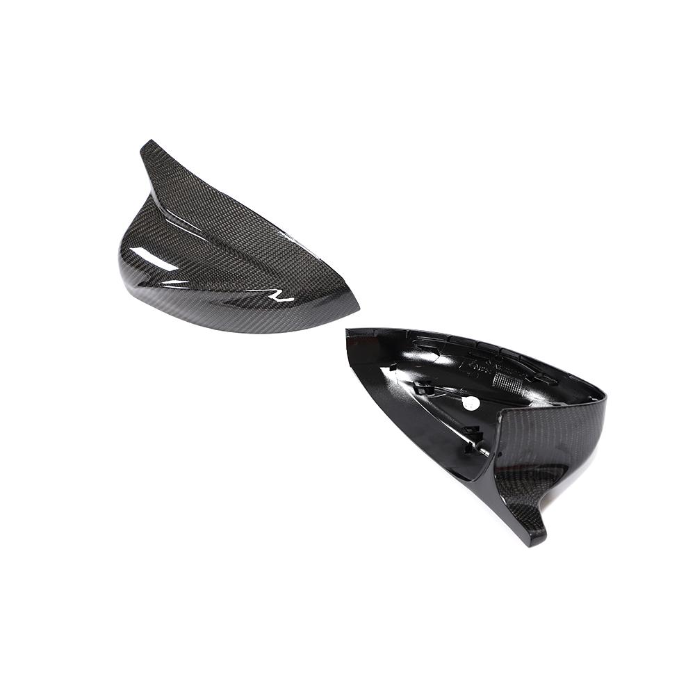 AUDI A3 S3 RS3 8V CARBON FIBRE MIRROR COVERS V2 - WITHOUT LANE ASSIST-Accessories-CT CARBON-CT Carbon - High-quality carbon fiber and gloss black aerodynamic parts for premium sports and luxury vehicles.