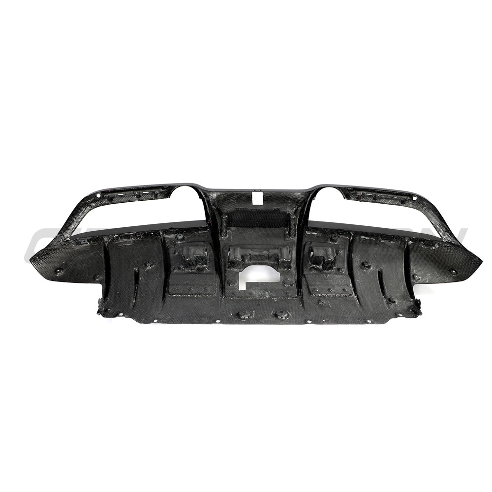 FERRARI F8 2019-2023 CARBON FIBRE DIFFUSER-Diffuser-CT CARBON-CT Carbon - High-quality carbon fiber and gloss black aerodynamic parts for premium sports and luxury vehicles.
