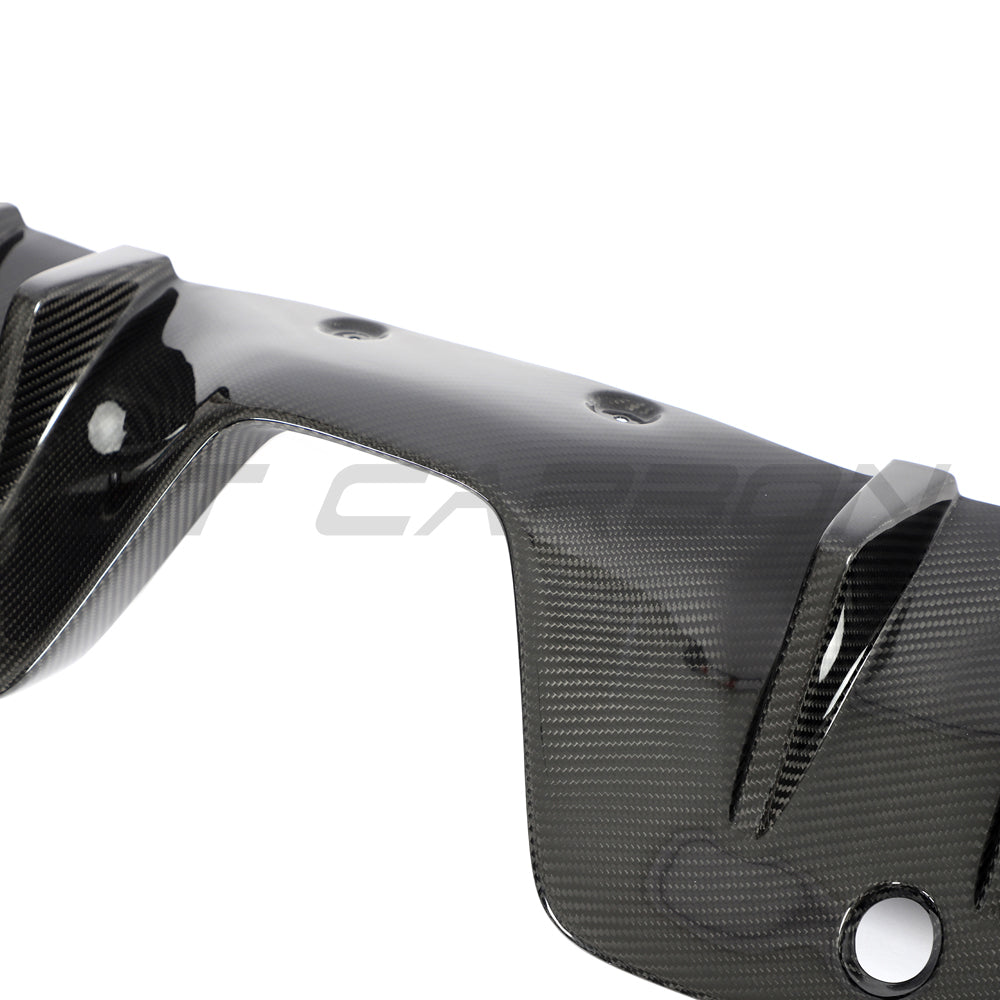 TOYOTA SUPRA 2019+ A90 CARBON FIBRE DIFFUSER ADD ON-Diffuser-CT CARBON-CT Carbon - High-quality carbon fiber and gloss black aerodynamic parts for premium sports and luxury vehicles.