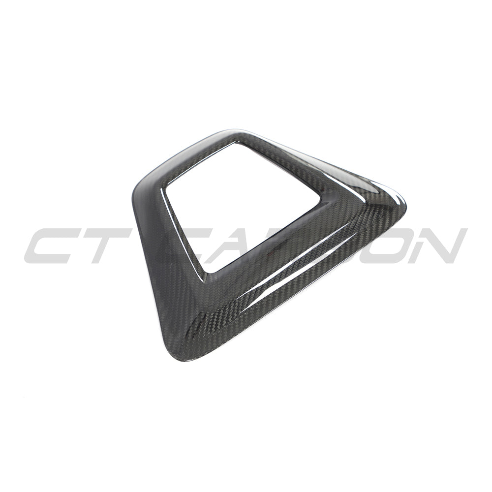 TOYOTA SUPRA 2019+ A90 CARBON FIBRE RAIN LIGHT COVER-Accessories-CT CARBON-CT Carbon - High-quality carbon fiber and gloss black aerodynamic parts for premium sports and luxury vehicles.