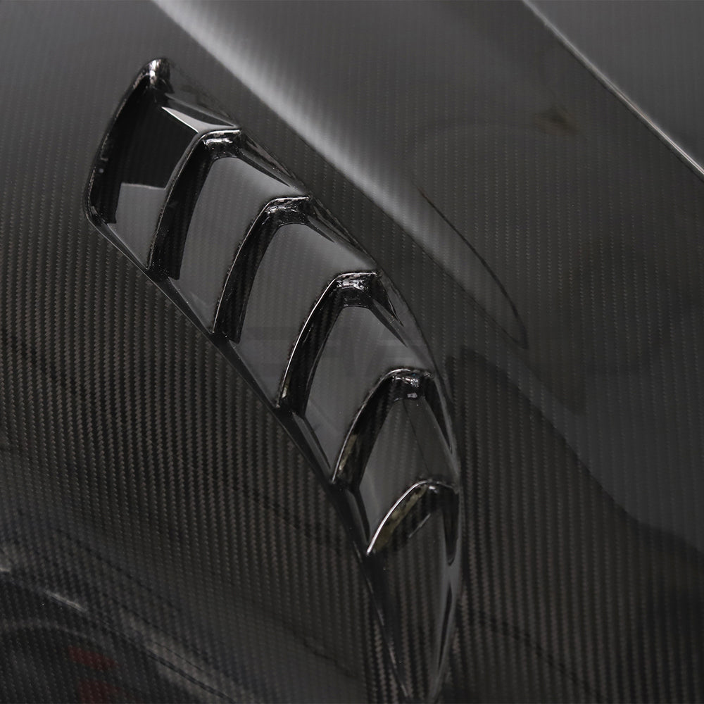 TOYOTA SUPRA 2019+ A90 CARBON FIBRE FRONT HOOD/BONNET-Bonnet-CT CARBON-CT Carbon - High-quality carbon fiber and gloss black aerodynamic parts for premium sports and luxury vehicles.