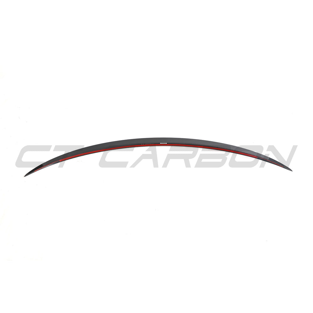 TESLA MODEL 3 2023+ CARBON FIBRE SPOILER - V1-Spoiler-CT CARBON-CT Carbon - High-quality carbon fiber and gloss black aerodynamic parts for premium sports and luxury vehicles.