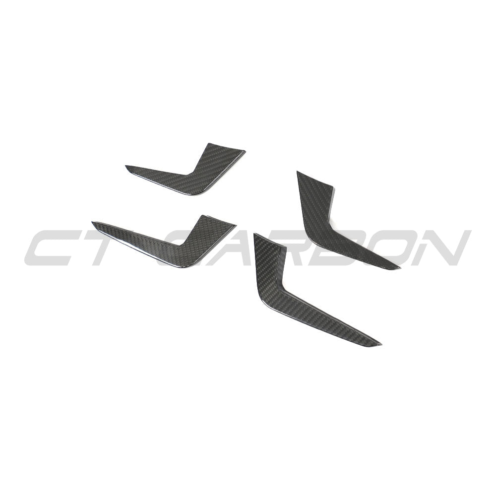 AUDI RS5 B9.5 SPORTBACK & COUPE 2020-2025 CARBON FIBRE CANARDS-Accessories-CT CARBON-CT Carbon - High-quality carbon fiber and gloss black aerodynamic parts for premium sports and luxury vehicles.