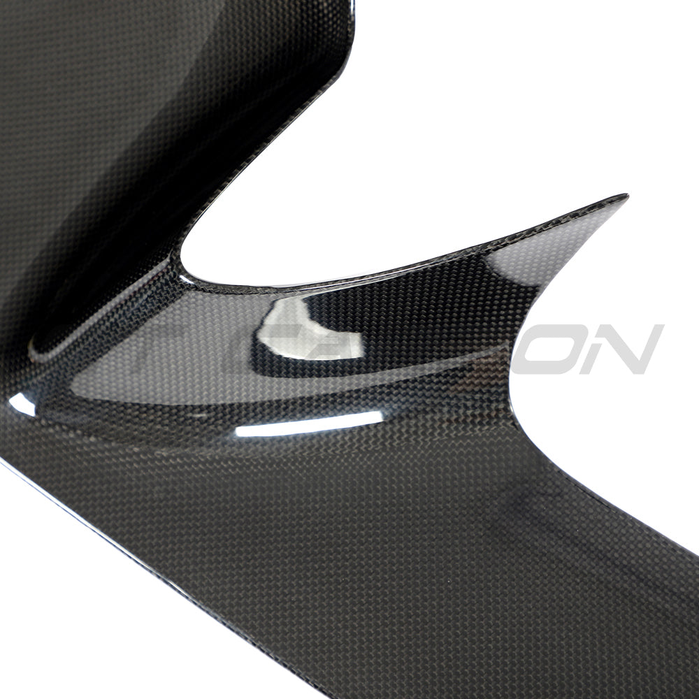 FERRARI F8 2019-2023 FRONT BUMPER CARBON FIBRE TRIM-Splitter-CT CARBON-CT Carbon - High-quality carbon fiber and gloss black aerodynamic parts for premium sports and luxury vehicles.