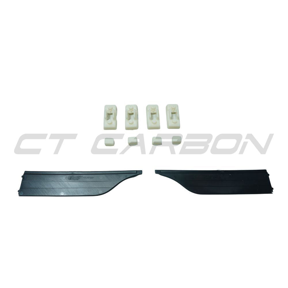 VOLKSWAGEN GOLF GTI/GTD MK7/7.5 2014-2020 GLOSS BLACK SIDE SKIRTS - TC STYLE-Side Skirts-BLAK BY CT-CT Carbon - High-quality carbon fiber and gloss black aerodynamic parts for premium sports and luxury vehicles.