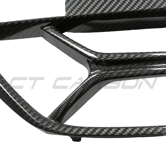 BMW 4 SERIES 2020+ G22/G23 CARBON FIBRE CSL GRILLE - WITH ACC-Grille-CT CARBON-CT Carbon - High-quality carbon fiber and gloss black aerodynamic parts for premium sports and luxury vehicles.