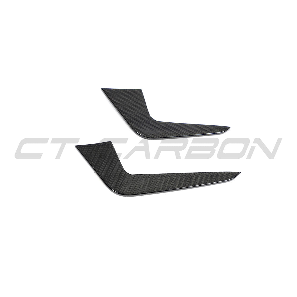 AUDI RS5 B9.5 SPORTBACK & COUPE 2020-2025 CARBON FIBRE CANARDS-Accessories-CT CARBON-CT Carbon - High-quality carbon fiber and gloss black aerodynamic parts for premium sports and luxury vehicles.