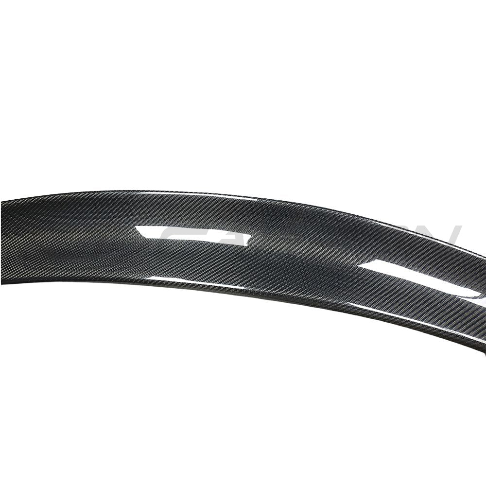 TESLA MODEL 3 2017-2023 CARBON FIBRE SPOILER - V5-Spoiler-CT CARBON-CT Carbon - High-quality carbon fiber and gloss black aerodynamic parts for premium sports and luxury vehicles.