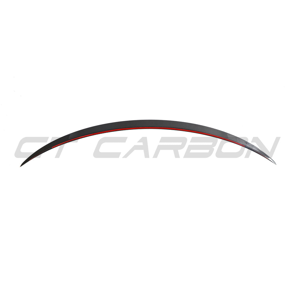 TESLA MODEL 3 2023+ CARBON FIBRE SPOILER - V1-Spoiler-CT CARBON-CT Carbon - High-quality carbon fiber and gloss black aerodynamic parts for premium sports and luxury vehicles.