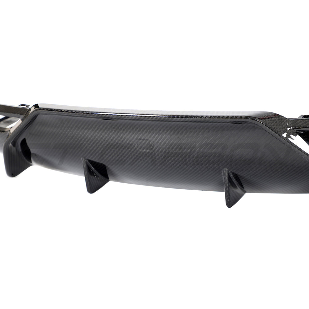 TESLA MODEL 3 2023+ CARBON FIBRE DIFFUSER - V1-Diffuser-CT CARBON-CT Carbon - High-quality carbon fiber and gloss black aerodynamic parts for premium sports and luxury vehicles.