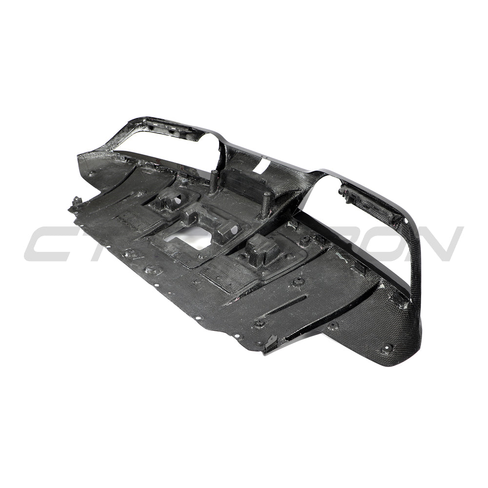 FERRARI F8 2019-2023 CARBON FIBRE DIFFUSER-Diffuser-CT CARBON-CT Carbon - High-quality carbon fiber and gloss black aerodynamic parts for premium sports and luxury vehicles.