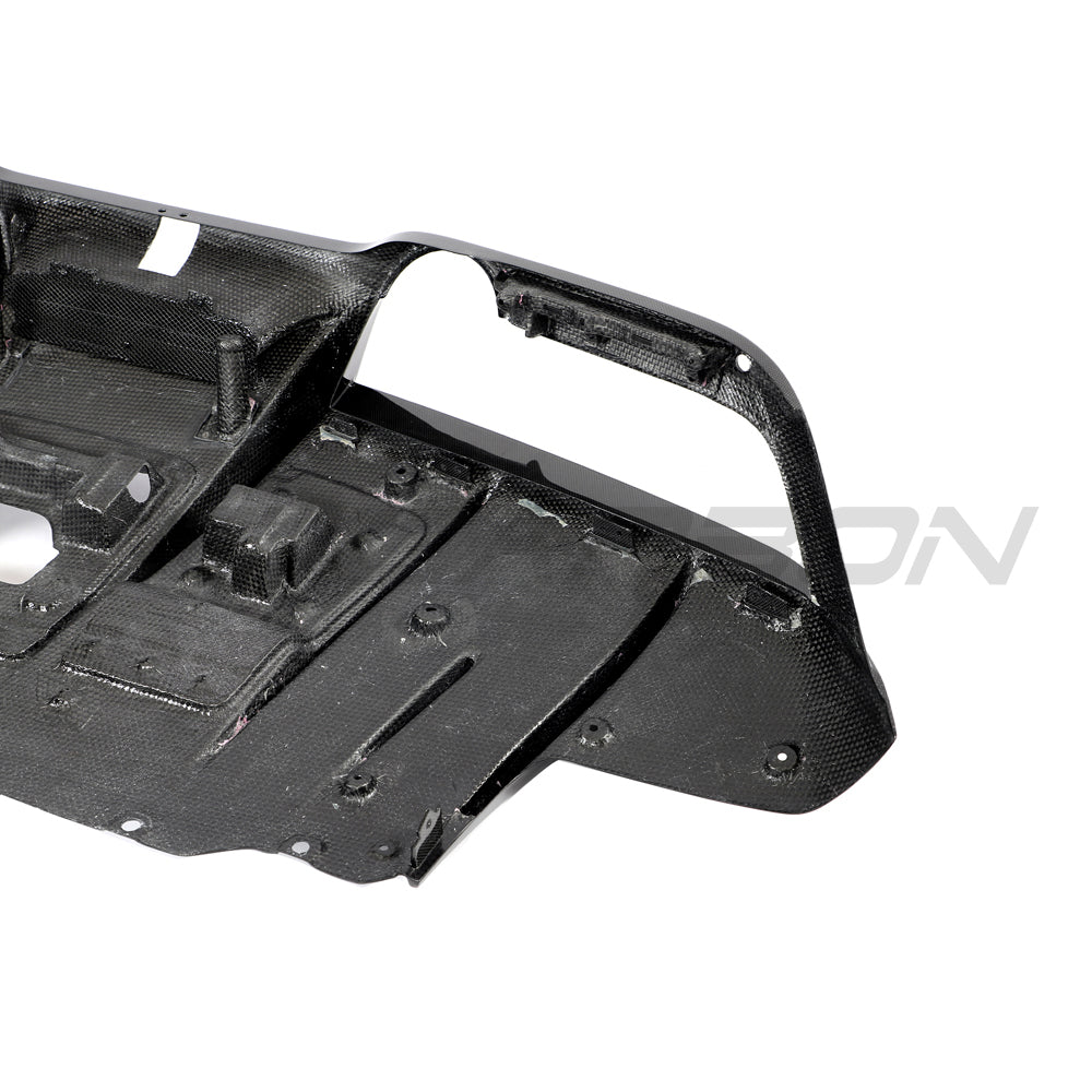 FERRARI F8 2019-2023 CARBON FIBRE DIFFUSER-Diffuser-CT CARBON-CT Carbon - High-quality carbon fiber and gloss black aerodynamic parts for premium sports and luxury vehicles.