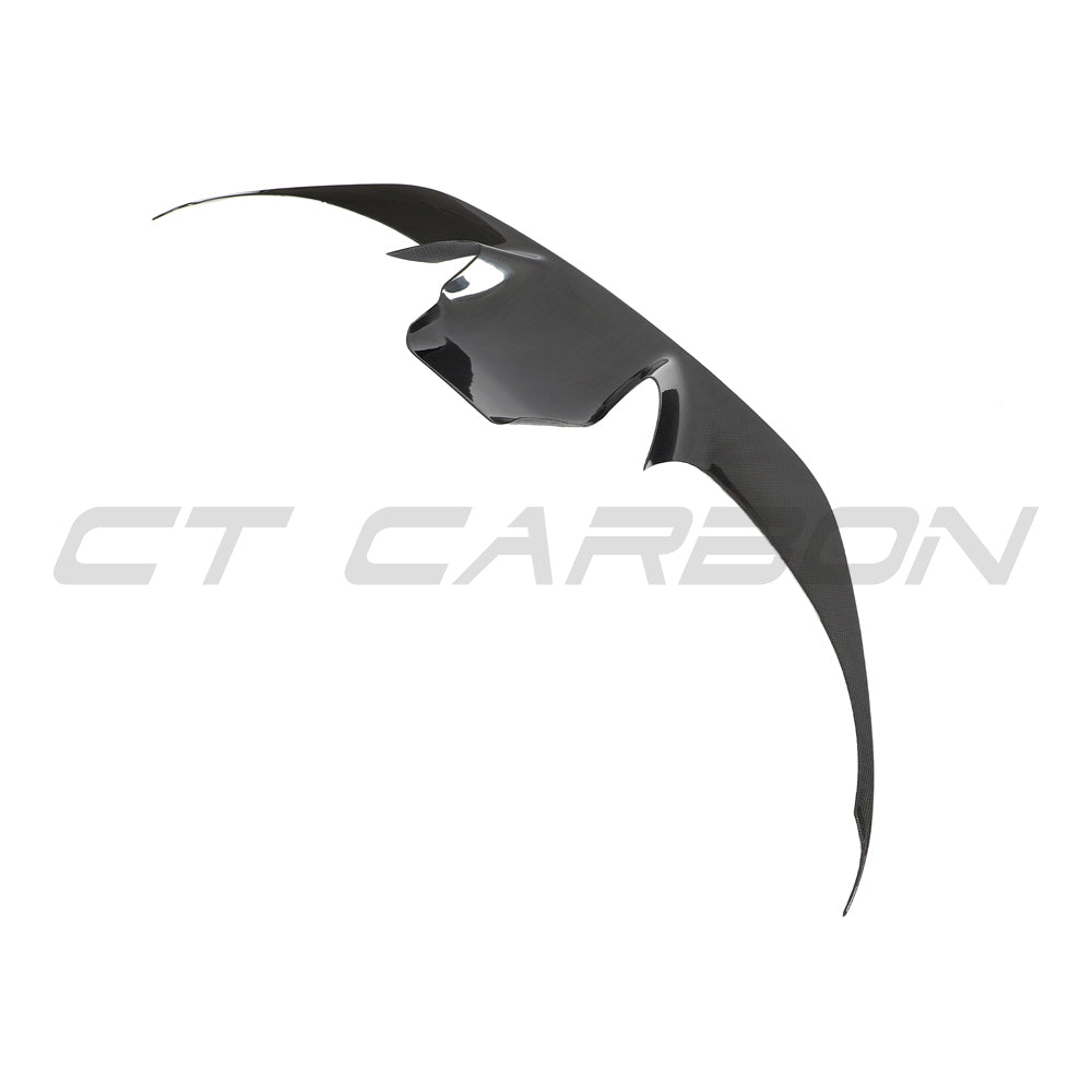 FERRARI F8 2019-2023 FRONT BUMPER CARBON FIBRE TRIM-Splitter-CT CARBON-CT Carbon - High-quality carbon fiber and gloss black aerodynamic parts for premium sports and luxury vehicles.