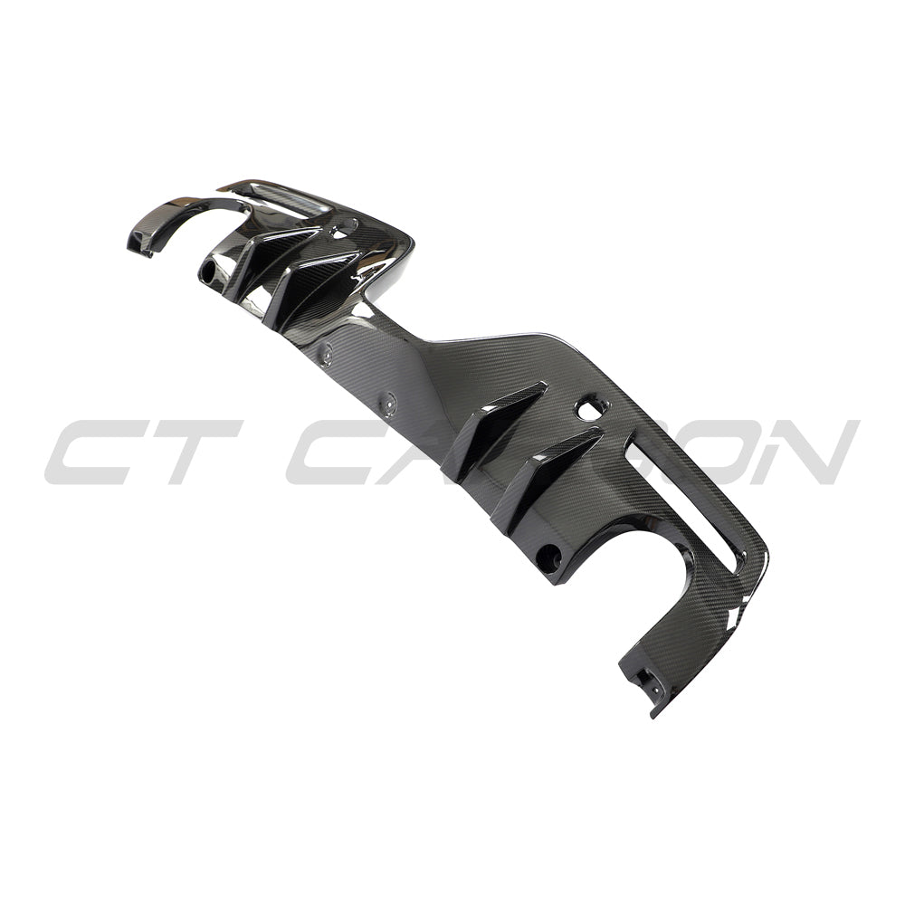 TOYOTA SUPRA 2019+ A90 CARBON FIBRE DIFFUSER ADD ON-Diffuser-CT CARBON-CT Carbon - High-quality carbon fiber and gloss black aerodynamic parts for premium sports and luxury vehicles.