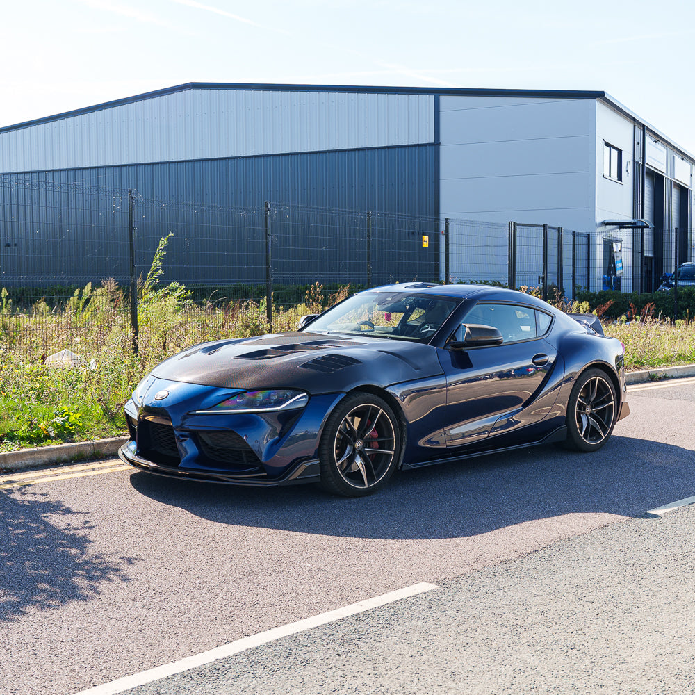 TOYOTA SUPRA 2019+ A90 FULL CARBON FIBRE KIT - V2-Kit-CT CARBON-CT Carbon - High-quality carbon fiber and gloss black aerodynamic parts for premium sports and luxury vehicles.