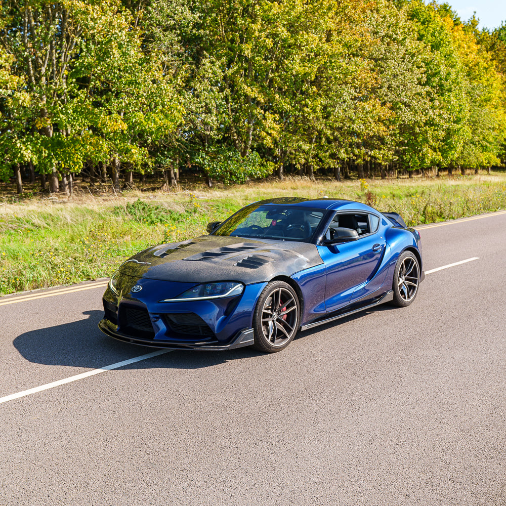 TOYOTA SUPRA 2019+ A90 FULL CARBON FIBRE KIT - V2-Kit-CT CARBON-CT Carbon - High-quality carbon fiber and gloss black aerodynamic parts for premium sports and luxury vehicles.