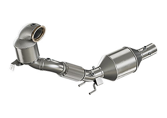 Aulitzky Exhaust | ECE Downpipe 3" (76mm) mit Sport-Kat | passend für VAG 2.0 T(F)SI EA888 Gen.4 FWD OPF | Golf 8 GTI/ CS | Octavia NX RS | Formentor