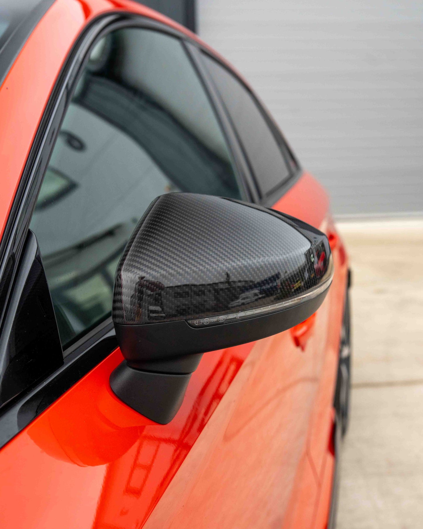 AUDI A3 S3 RS3 8V PRE-PREG CARBON FIBRE MIRRORS - WITH LANE ASSIST-Accessories-CT CARBON-CT Carbon - High-quality carbon fiber and gloss black aerodynamic parts for premium sports and luxury vehicles.