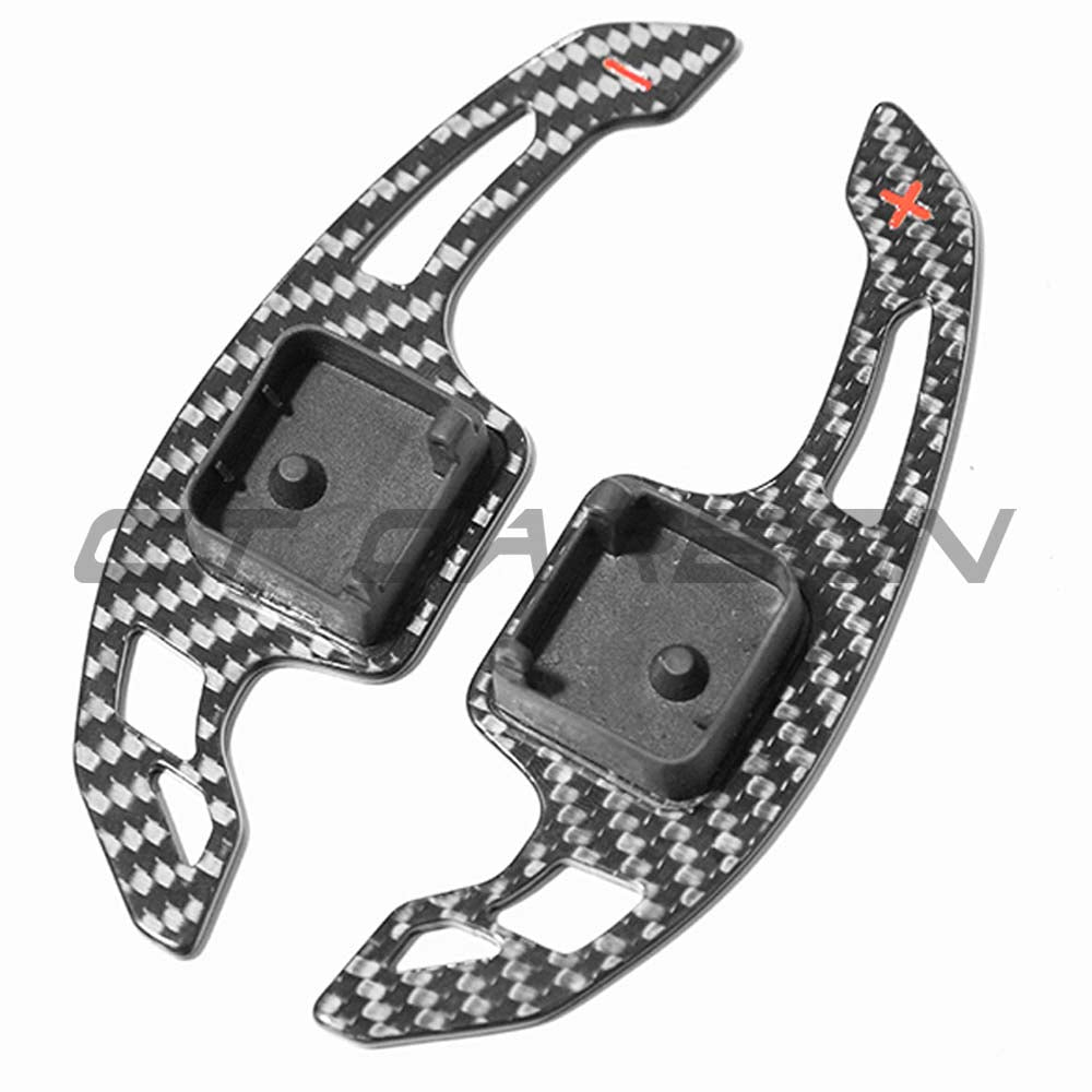 AUDI A3/S3/RS3 8Y RS6 C8 CARBON FIBRE SHIFTER PADDLES - V3-Accessories-CT CARBON-CT Carbon - High-quality carbon fiber and gloss black aerodynamic parts for premium sports and luxury vehicles.