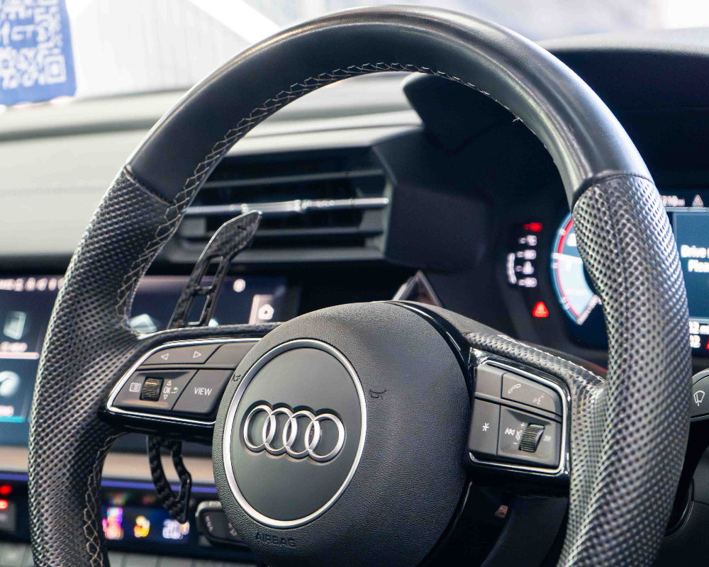 AUDI A3/S3/RS3 A4/S4/RS4 A5/S5/RS5 2014+ MAGNETIC CARBON FIBRE SHIFTER PADDLES-Accessories-CT CARBON-CT Carbon - High-quality carbon fiber and gloss black aerodynamic parts for premium sports and luxury vehicles.