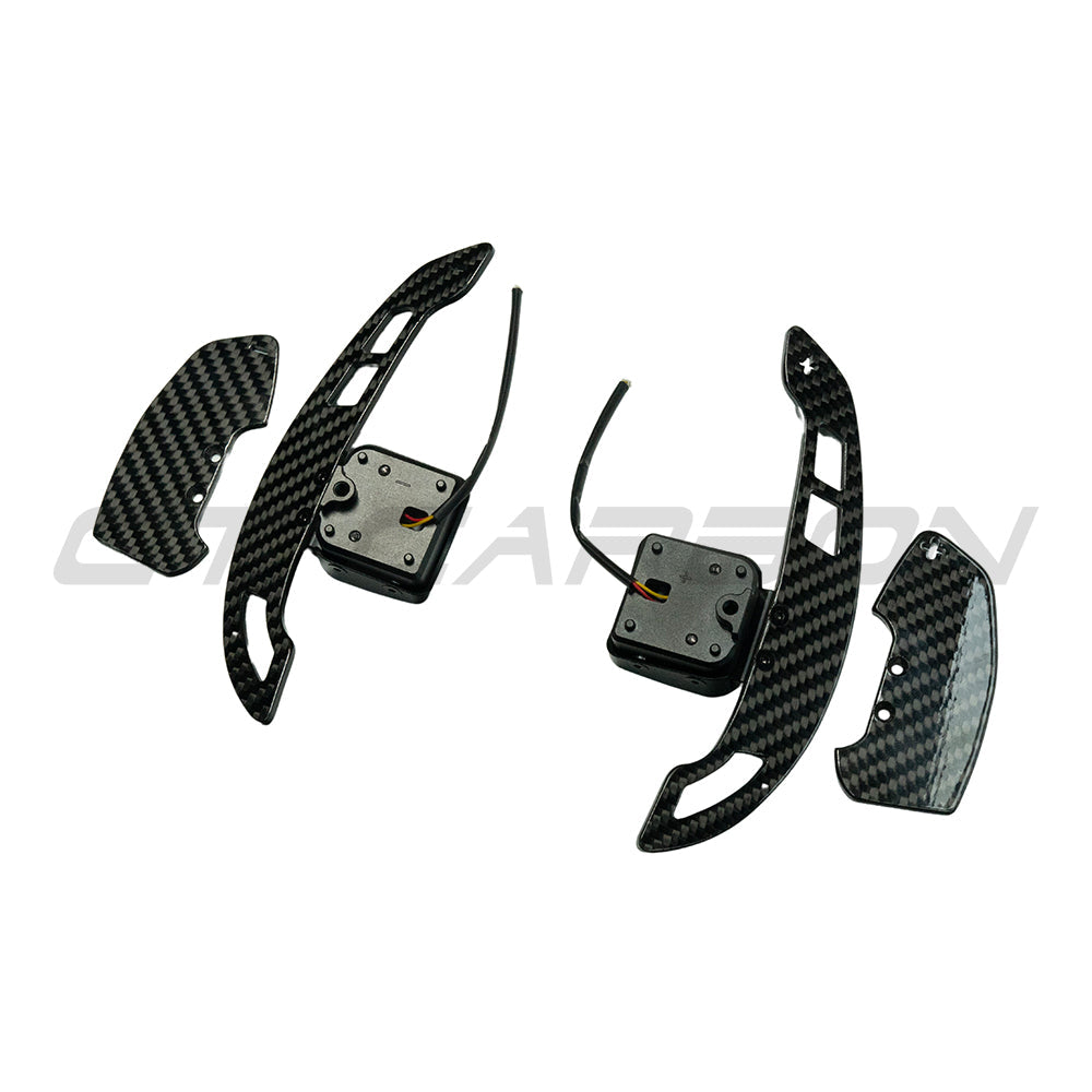 AUDI A3/S3/RS3 A4/S4/RS4 A5/S5/RS5 2014+ MAGNETIC CARBON FIBRE SHIFTER PADDLES-Accessories-CT CARBON-CT Carbon - High-quality carbon fiber and gloss black aerodynamic parts for premium sports and luxury vehicles.