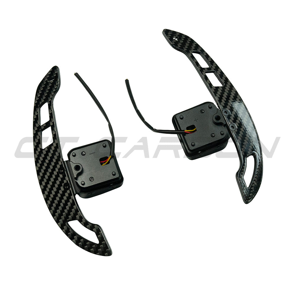 AUDI A3/S3/RS3 A4/S4/RS4 A5/S5/RS5 2014+ MAGNETIC CARBON FIBRE SHIFTER PADDLES-Accessories-CT CARBON-CT Carbon - High-quality carbon fiber and gloss black aerodynamic parts for premium sports and luxury vehicles.