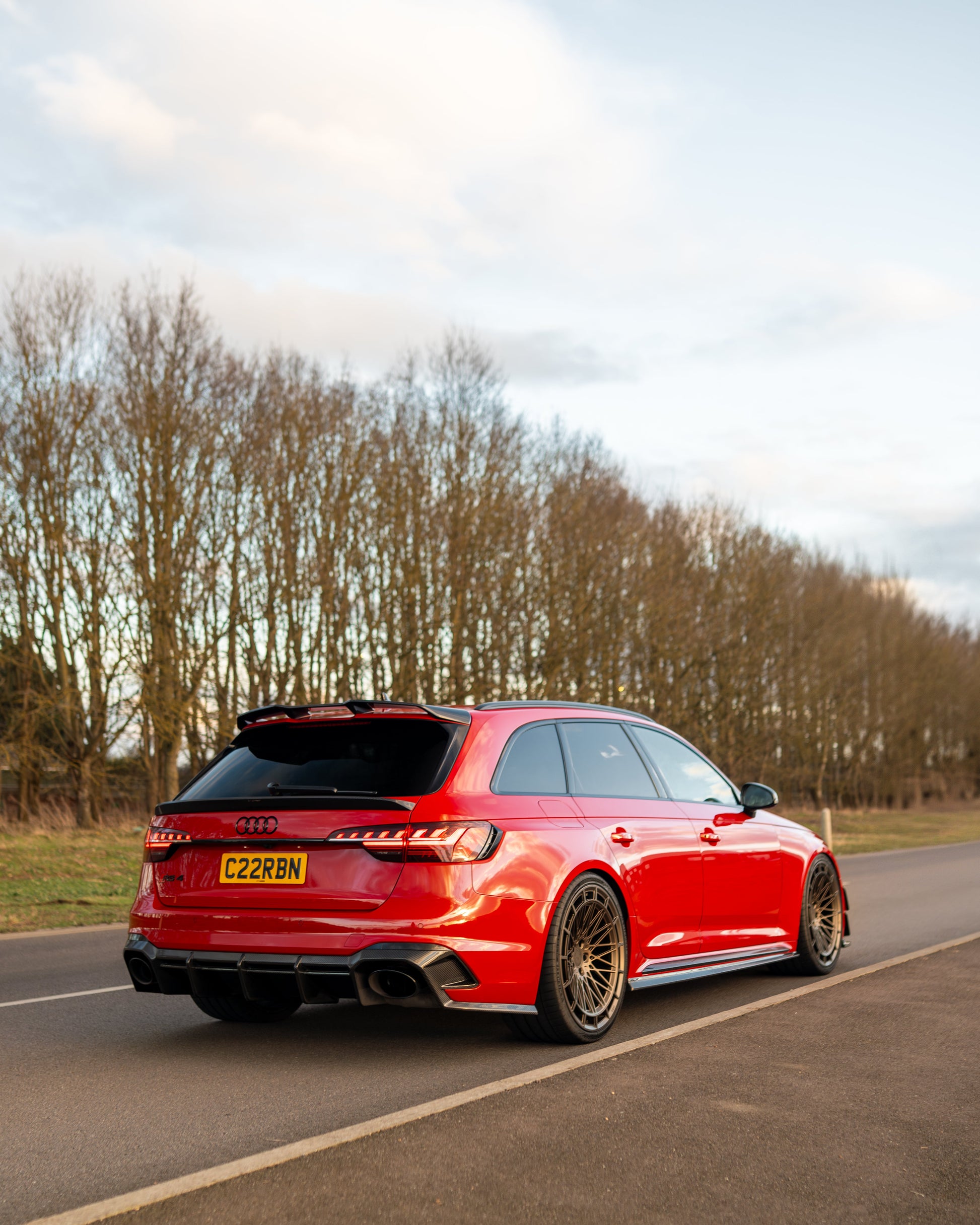 AUDI A4/S4/RS4 B9 & 9.5 CARBON FIBRE MIDDLE SPOILER - CT DESIGN-Spoiler-CT CARBON-CT Carbon - High-quality carbon fiber and gloss black aerodynamic parts for premium sports and luxury vehicles.