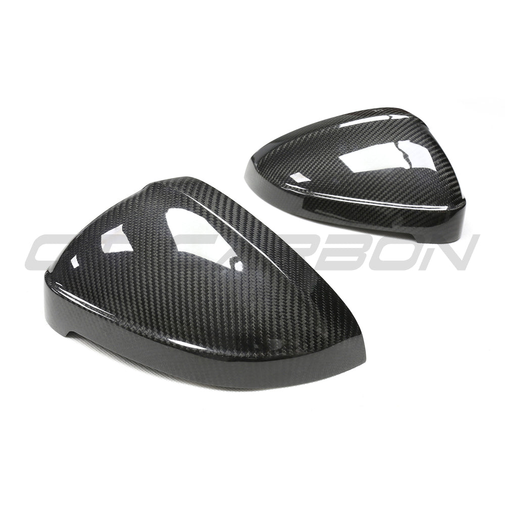 AUDI A4/S4/RS4/A5/S5/RS5 B9 2016-2025 PRE-PREG CARBON FIBRE MIRRORS - WITH LANE ASSIST-Accessories-CT CARBON-CT Carbon - High-quality carbon fiber and gloss black aerodynamic parts for premium sports and luxury vehicles.