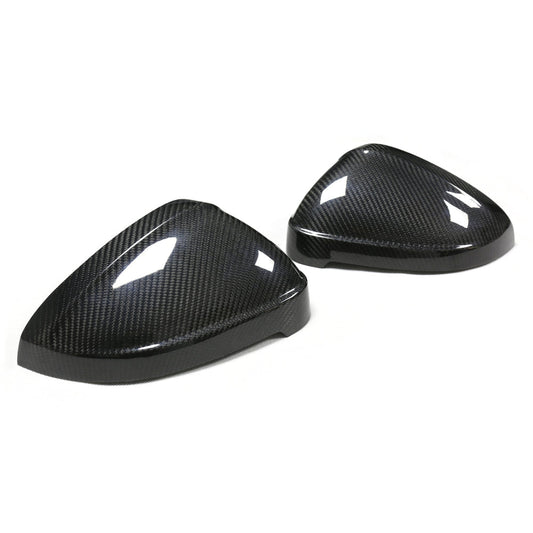 AUDI A4/S4/RS4/A5/S5/RS5 B9 2016-2025 PRE-PREG CARBON FIBRE MIRRORS - WITHOUT LANE ASSIST-Accessories-CT CARBON-CT Carbon - High-quality carbon fiber and gloss black aerodynamic parts for premium sports and luxury vehicles.