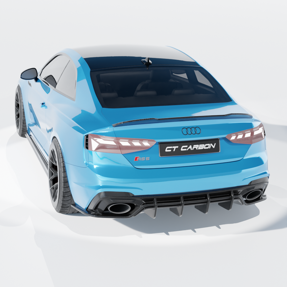 AUDI A5/S5/RS5 B9.5 COUPE 2016-2025 CARBON FIBRE SPOILER - CT DESIGN-Spoiler-CT CARBON-CT Carbon - High-quality carbon fiber and gloss black aerodynamic parts for premium sports and luxury vehicles.