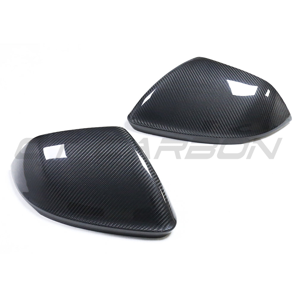 AUDI Q8/SQ8/RSQ8 & LAMBORGHINI URUS CARBON FIBRE MIRRORS - WITHOUT LANE ASSIST-Accessories-CT CARBON-CT Carbon - High-quality carbon fiber and gloss black aerodynamic parts for premium sports and luxury vehicles.