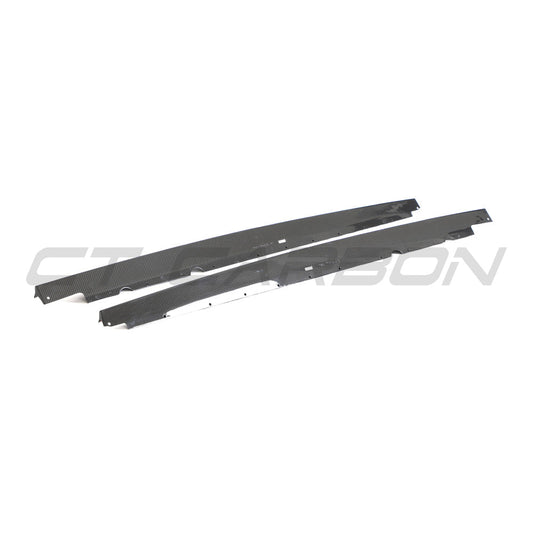 AUDI R8 V10 GEN 2.5 CARBON FIBRE SIDE SKIRTS-Side Skirts-CT CARBON-CT Carbon - High-quality carbon fiber and gloss black aerodynamic parts for premium sports and luxury vehicles.