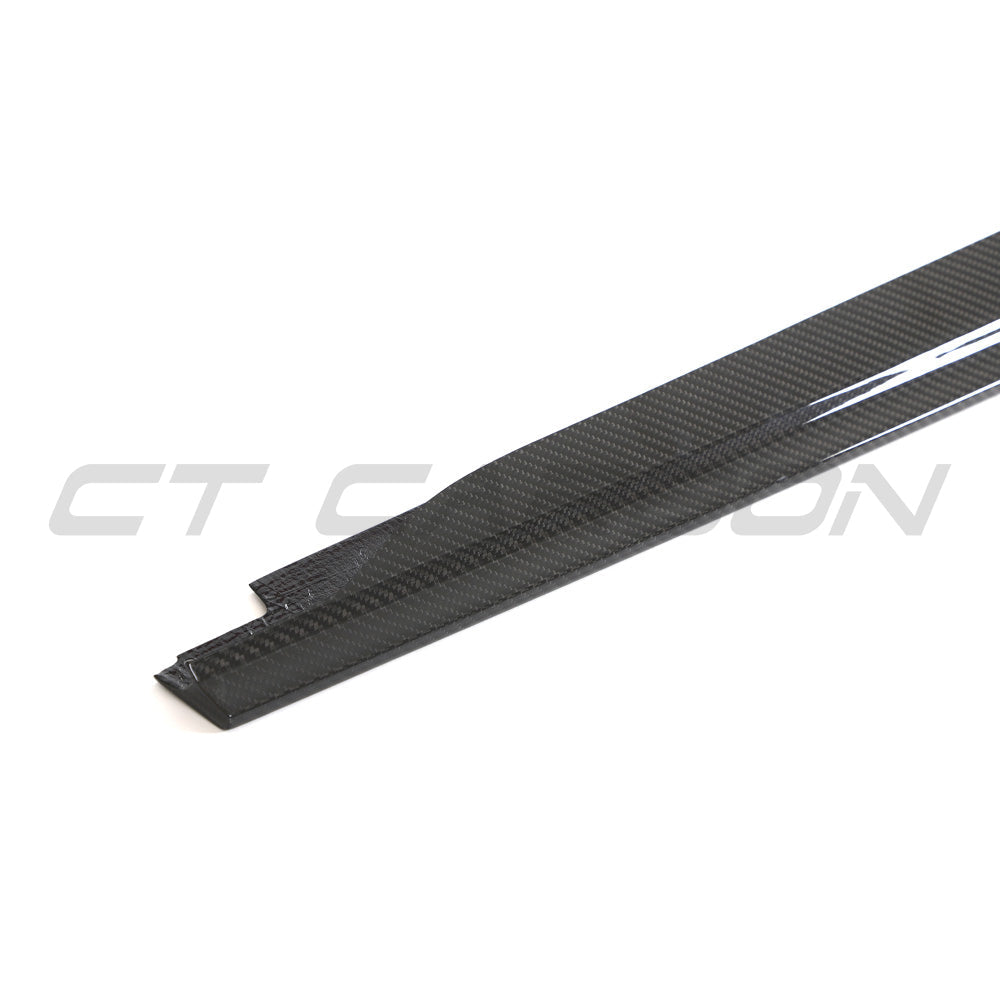 AUDI R8 V10 GEN 2.5 CARBON FIBRE SIDE SKIRTS-Side Skirts-CT CARBON-CT Carbon - High-quality carbon fiber and gloss black aerodynamic parts for premium sports and luxury vehicles.