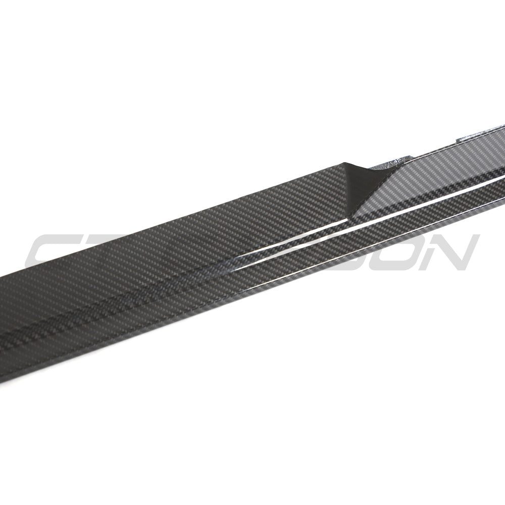 AUDI R8 V10 GEN 2.5 CARBON FIBRE SIDE SKIRTS-Side Skirts-CT CARBON-CT Carbon - High-quality carbon fiber and gloss black aerodynamic parts for premium sports and luxury vehicles.